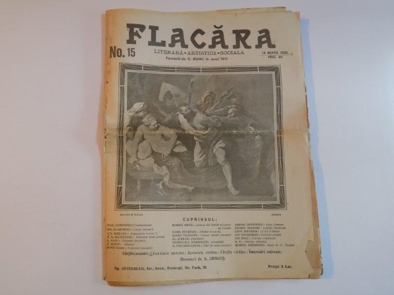 REVISTA FLACARA, ANUL VII, NR.15,18 MARTIE 1922