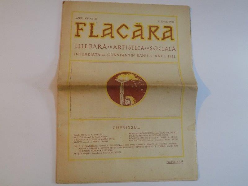 REVISTA FLACARA, ANUL VII,NR.26, 30 IUNIE 1922