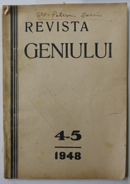 REVISTA GENIULUI , NR. 4-5 , 1948