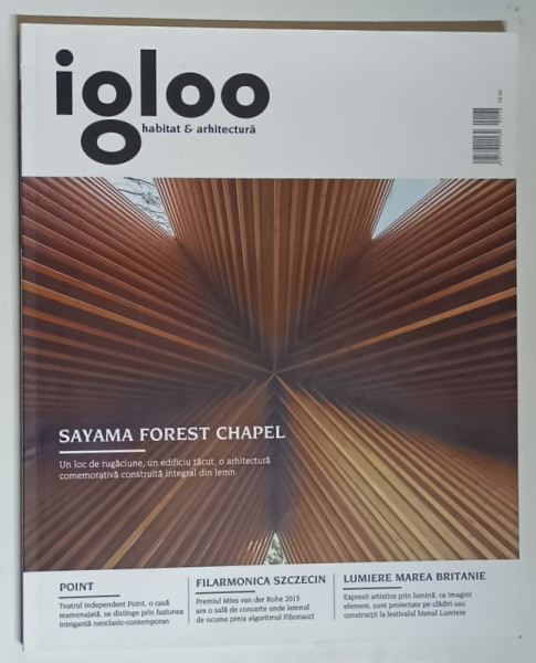 REVISTA IGLOO , HABITAT SI ARHITECTURA , NUMERELE 168 - 169 , DECEMBRIE 2015 - IANUARIE 2016 , 2016