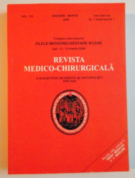 REVISTA MEDICO - CHIRURGICALA A SOCIETATII DE MEDICI SI NATURALISTI DIN IASI , IANUARIE - MARTIE 2008