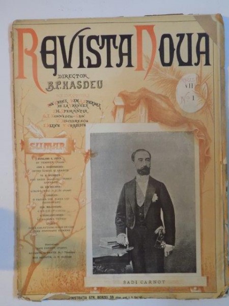 REVISTA NOUA, ANUL VII, NR. 1, OCTOMBRIE  1894