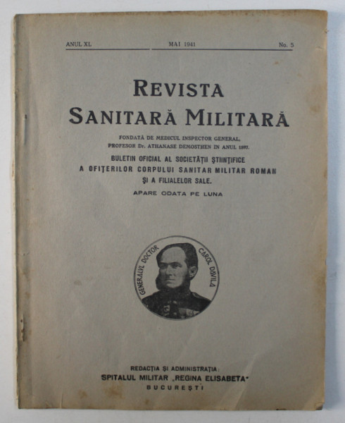 REVISTA SANITARA MILITARA , ANUL XL , NO . 5 , MAI , 1941