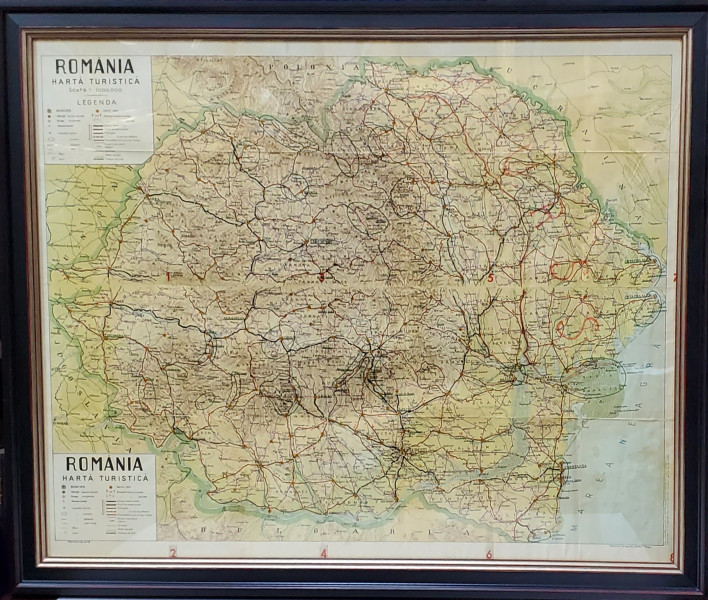 Romania, Harta Turistica, 1939