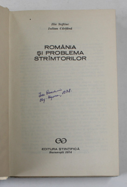 ROMANIA SI PROBLEMA STRAMTORILOR de I. SEFTIUC SI I. CARTANA