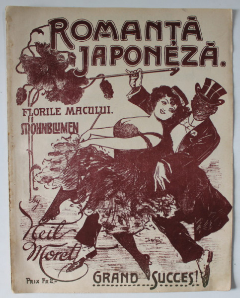 ROMANTA JAPONEZA , FLORILE MACULUI de NEIL MORET , CCA. 1900, PARTITURA