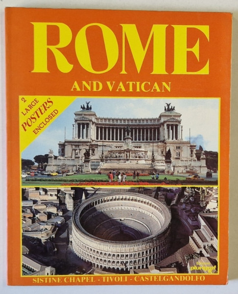 ROME AND VATICAN , 2 LARGE POSTERS ENCLOSED , 1990