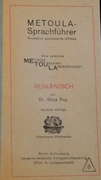 RUMANISCH von GHITA POP  1912