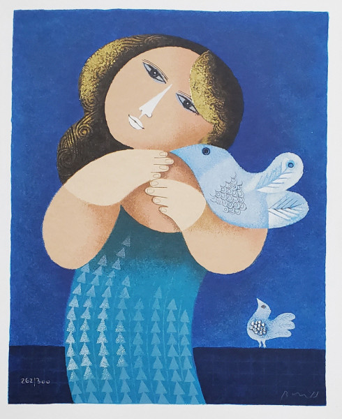 Sami Briss (1930 - ) - Fata cu porumbei