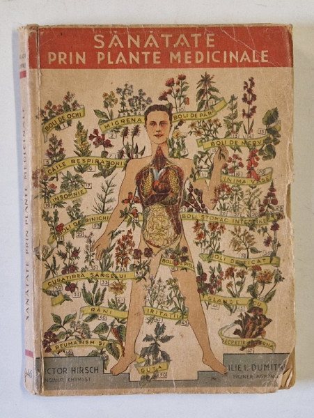 SANATATE PRIN PLANTE MEDICINALE de VICTOR HIRSCH si ILIE I. DUMITRESCU , 1946 *PREZINTA  URME DE UZURA