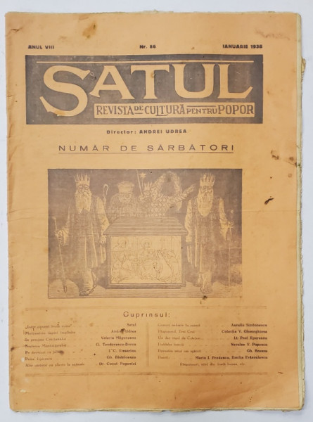 SATUL , REVISTA DE CULTURA PENTRU POPOR , NR. 86 ,  1938