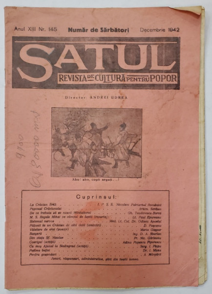 SATUL , REVISTA DE CULTURA PENTRU POPOR , NR.145 ,  1942