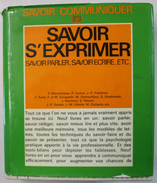 SAVOIR COMMUNIQUER , SAVOIR S 'EXPRIMER , SAVOIR PARLER , SAVOIR ECRIRE , ETC ,  ENCYCLOPEDIE , 1977