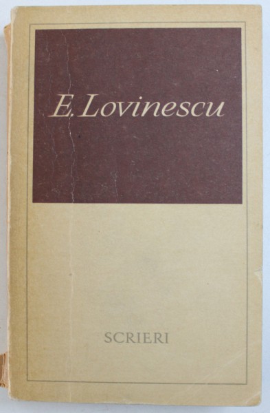 SCRIERI , VOL. II : MEMORII de EUGEN LOVINESCU , 1970