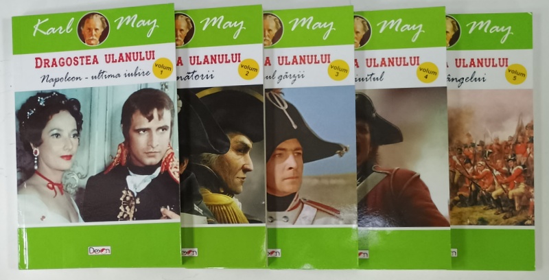 SERIA ' DRAGOSTEA ULANULUI ' de KARL MAY , VOLUMELE I - V , 2019, VEZI DESCRIEREA !