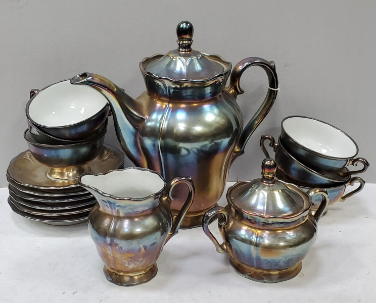 Serviciu din portelan argintat, Germania, Waldershof