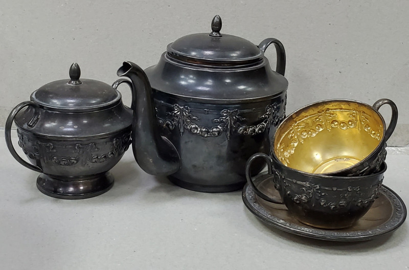 Seviciu de ceai pentru doua persoane, Lenk, Austria, Perioada Interbelica