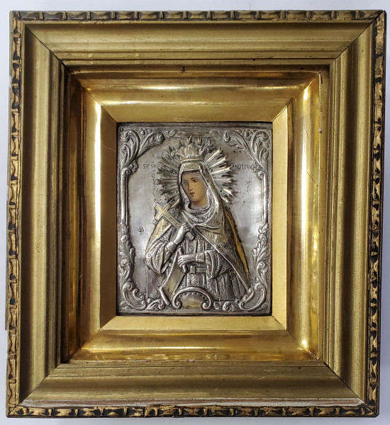 Sf. Imparateasa Alexandrina, Icoana Romaneasca din Argint, Sfarsit Sec. XIX