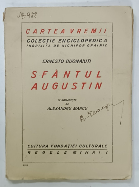 SFANTUL AUGUSTIN de ERNESTO BUONAIUTI , ANII ' 20