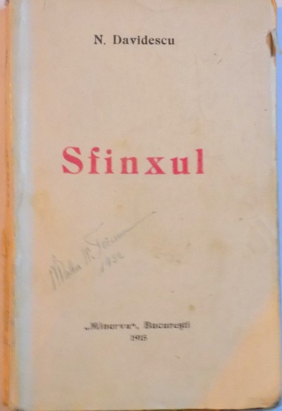 SFINXUL de N. DAVIDESCU  1915