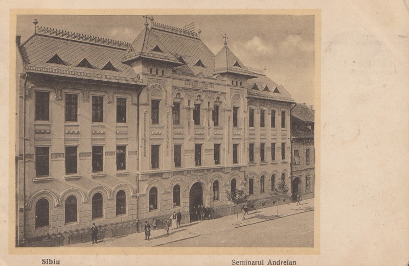 SIBIU - SEMINARUL ANDREIAN , CARTE POSTALA ILUSTRATA , CIRCULATA , DATATA 1923