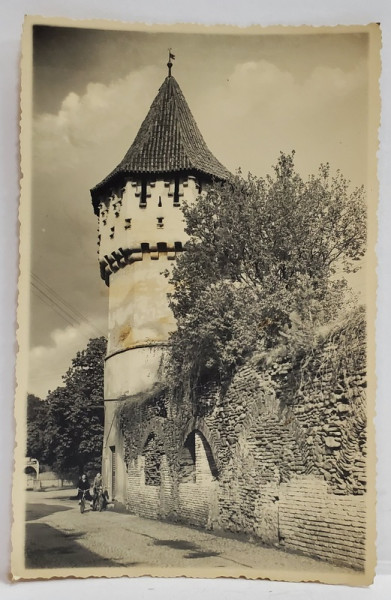 SIBIU , TURNUL DULGHERILOR , FOTO. ORIG. J. FISCHER , SIBIU , 1943