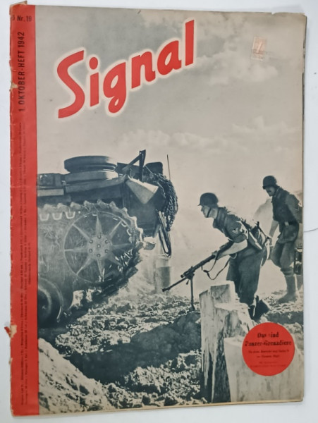 SIGNAL , REVISTA GERMANA  DE PROPAGANDA  MILITARA , BOGAT ILUSTRATA , TEXT IN LIMBA GERMANA ,  OKTOBER , 1942