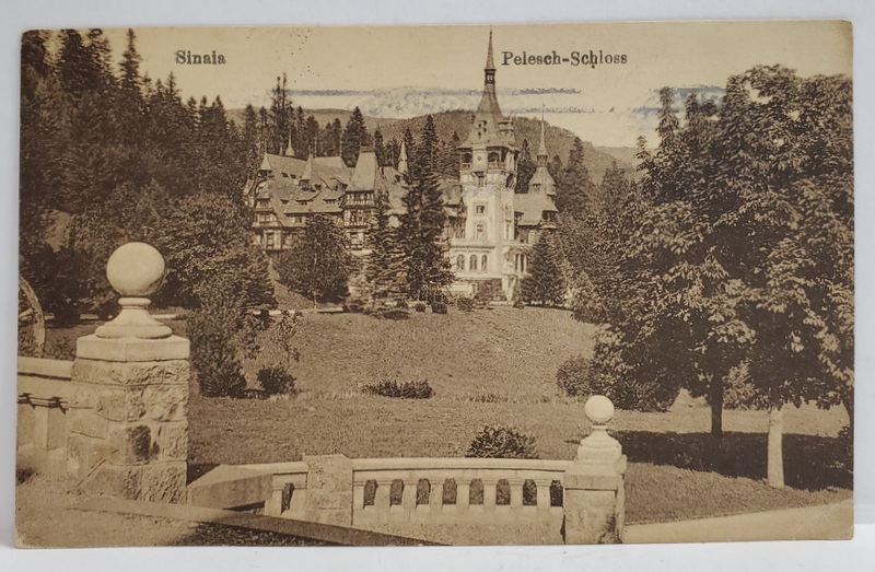 SINAIA , CASTELUL PELES , PELESCH - SCHLOSS , CARTE POSTALA , 1922