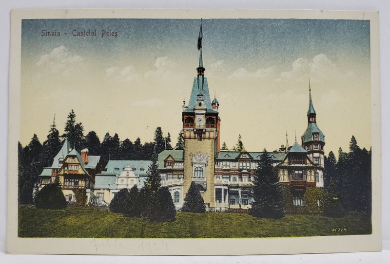 SINAIA , CASTELUL PELES , POLICROMA , INCEPUTUL SEC.XX