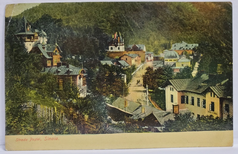 SINAIA , STRADA POSTEI , CARTE POSTALA , 1910