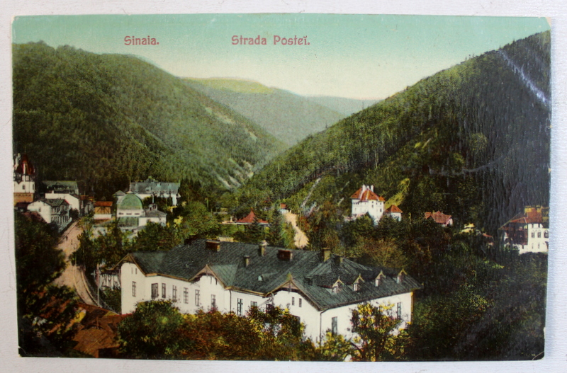 SINAIA - STRADA POSTEI , CARTE POSTALA ILUSTRATA