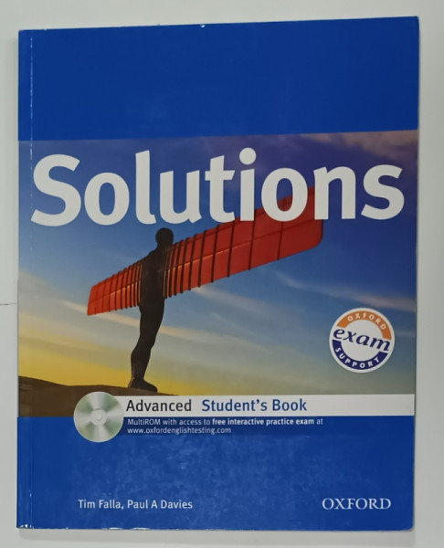 SOLUTIONS , ADVANCED STUDENT 'S BOOK by TIM FALLA and PAUL  A . DAVIES , CD - ROM INCLUS , 2009