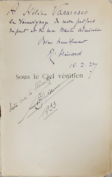 Sous le Ciel venetien par Robert Henard - Paris, 1911 *Dedicatie