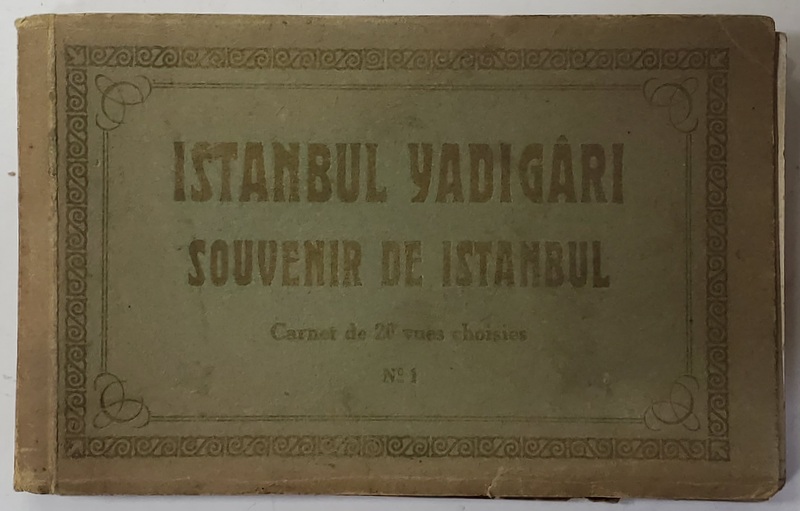 SOUVENIR DE ISTANBUL , ISTANBUL YADIGARI , MINIALBUM CU 20 DE CARTI POSTALE ILUSTRATE , DETASABILE , INCEPUTUL SEC. XX