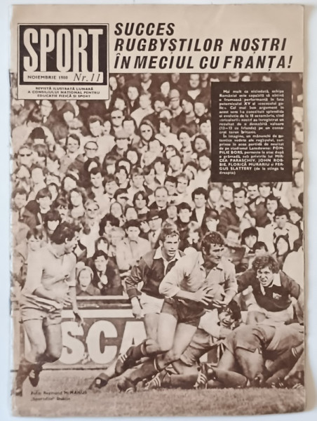 SPORT , REVISTA ILUSTRATA LUNARA  A C.N.E.F.S. , NR. 11 , NOIEMBRIE 1980