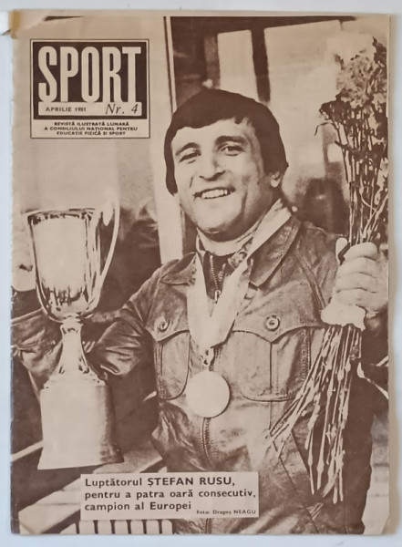 SPORT , REVISTA ILUSTRATA LUNARA  A C.N.E.F.S. , NR. 4 , APRILIE 1981