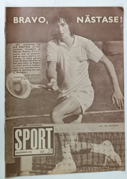 SPORT , REVISTA ILUSTRATA , NR. 23 , 1972