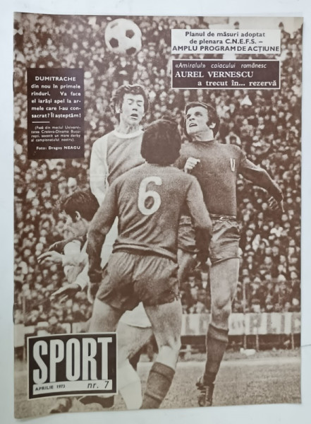 SPORT , REVISTA ILUSTRATA , NR. 7 , 1973