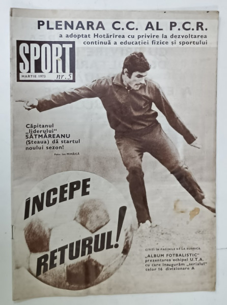 SPORT , REVISTA ILUSTRATA , NR.5 , 1973