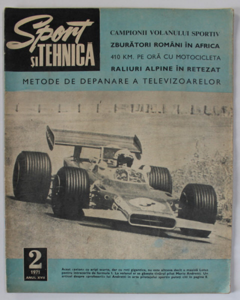 SPORT SI TEHNICA , REVISTA LUNARA A C.N.E.F.S. DIN R.S. ROMANIA , NR. 2 , 1971