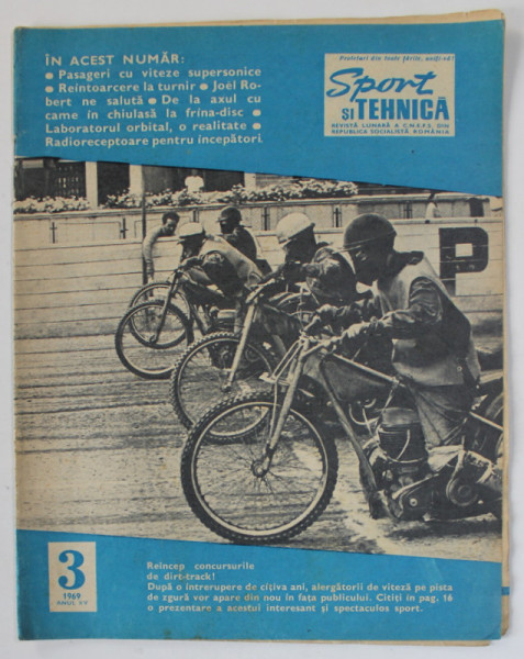 SPORT SI TEHNICA , REVISTA LUNARA A C.N.E.F.S. DIN R.S. ROMANIA , NR. 3 , 1969