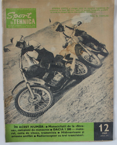 SPORT SI TEHNICA , REVISTA LUNARA A C.N.E.F.S. DIN R.S. ROMANIA , NR.12, 1969