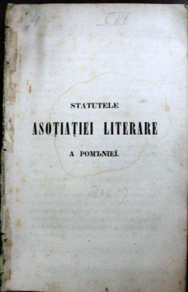 STATUTELE  ASOCIATIEI LITERARE A ROMANIEI