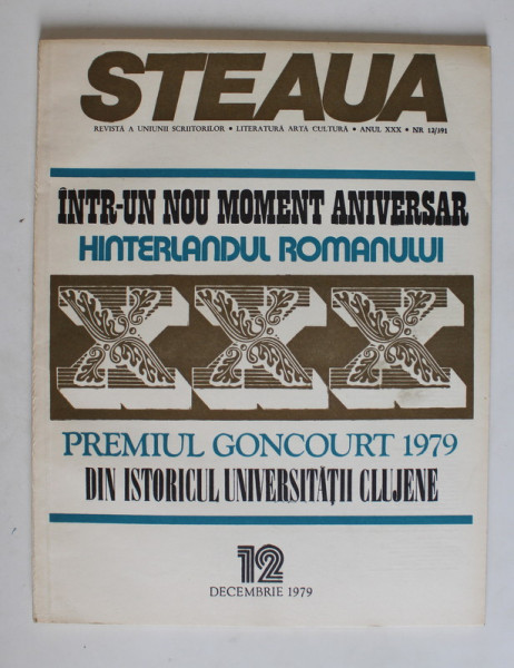 STEAUA , REVISTA A UNIUNII SCRIITORILOR , LITERATURA , ARTA , CULTURA , NR. 12 , 1979