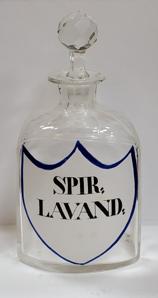 Sticla pentru farmacie, SPIR. LAVAND, cca. 1900