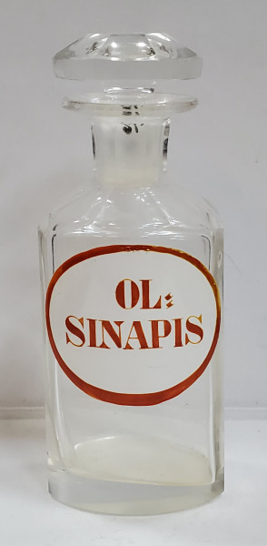 Sticluta pentru farmacie, OL. SINAPIS, cca. 1900