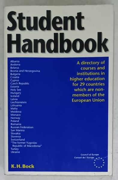 STUDENT HANDBOOK , A DIRECTORY OF COUSES AND INSTITUTIONS IN HIGHER EDUCATION ..., 1997