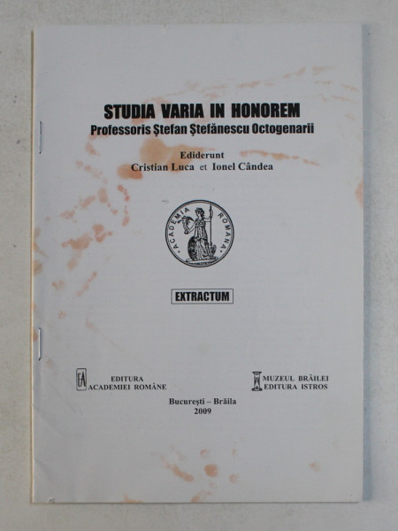 STUDIA VARIA IN HONOREM - PAGANII - CUMANII IN INSCRIPTIA DE LA ALTENBURG DIN 1304 SI IN CRONICILE CONTEMPORANE de VICTOR SPINEI , 2009