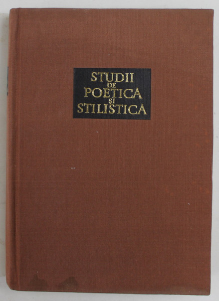 STUDII DE POETICA SI STILISTICA