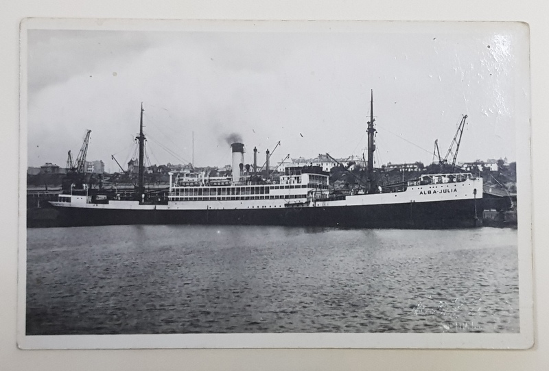 STUDIO FOTO BARTHA CONSTANTA , VASUL '  ALBA IULIA ' IN PORT ,  FOTOGRAFIE TIP CARTE POSTALA , INTERBELICA